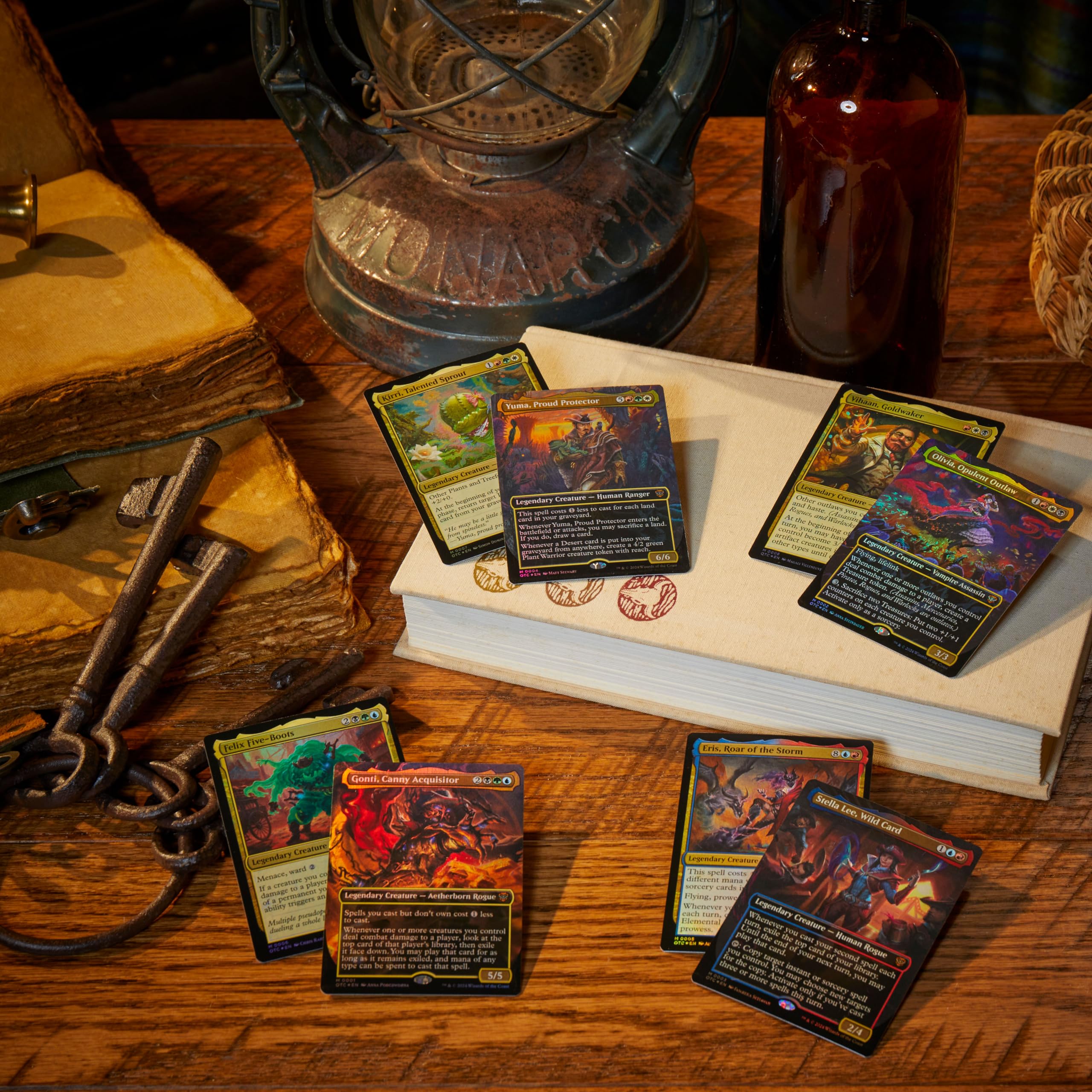 Magic: The Gathering Outlaws of Thunder Junction Commander Deck Bundle - Includes All 4 Decks (Quick Draw, Desert Bloom, Grand Larceny, and Most Wanted)