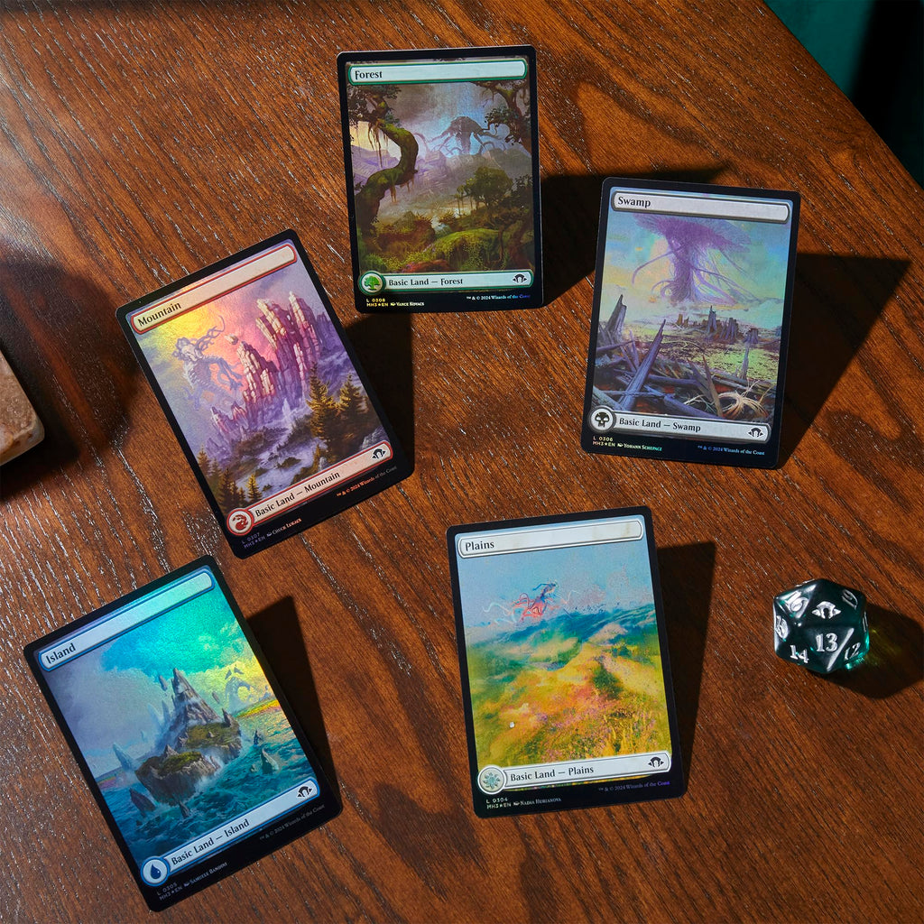Magic: The Gathering Modern Horizons 3 Bundle - 9 Play Boosters, 30 Land Cards + Exclusive Accessories