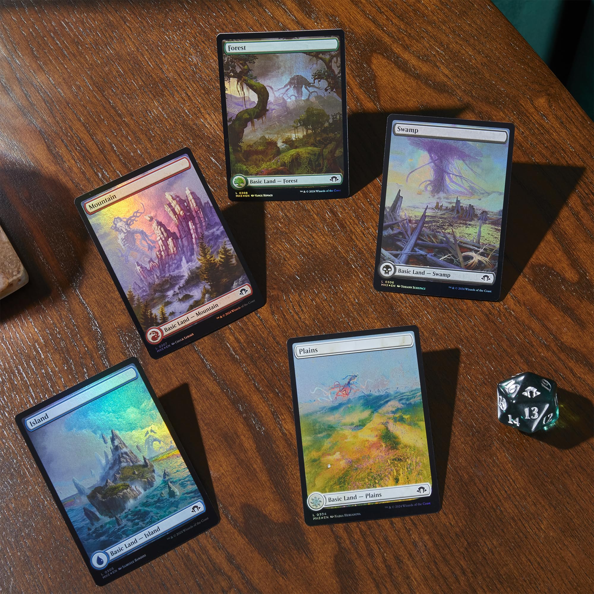 Magic: The Gathering Modern Horizons 3 Bundle - 9 Play Boosters, 30 Land Cards + Exclusive Accessories