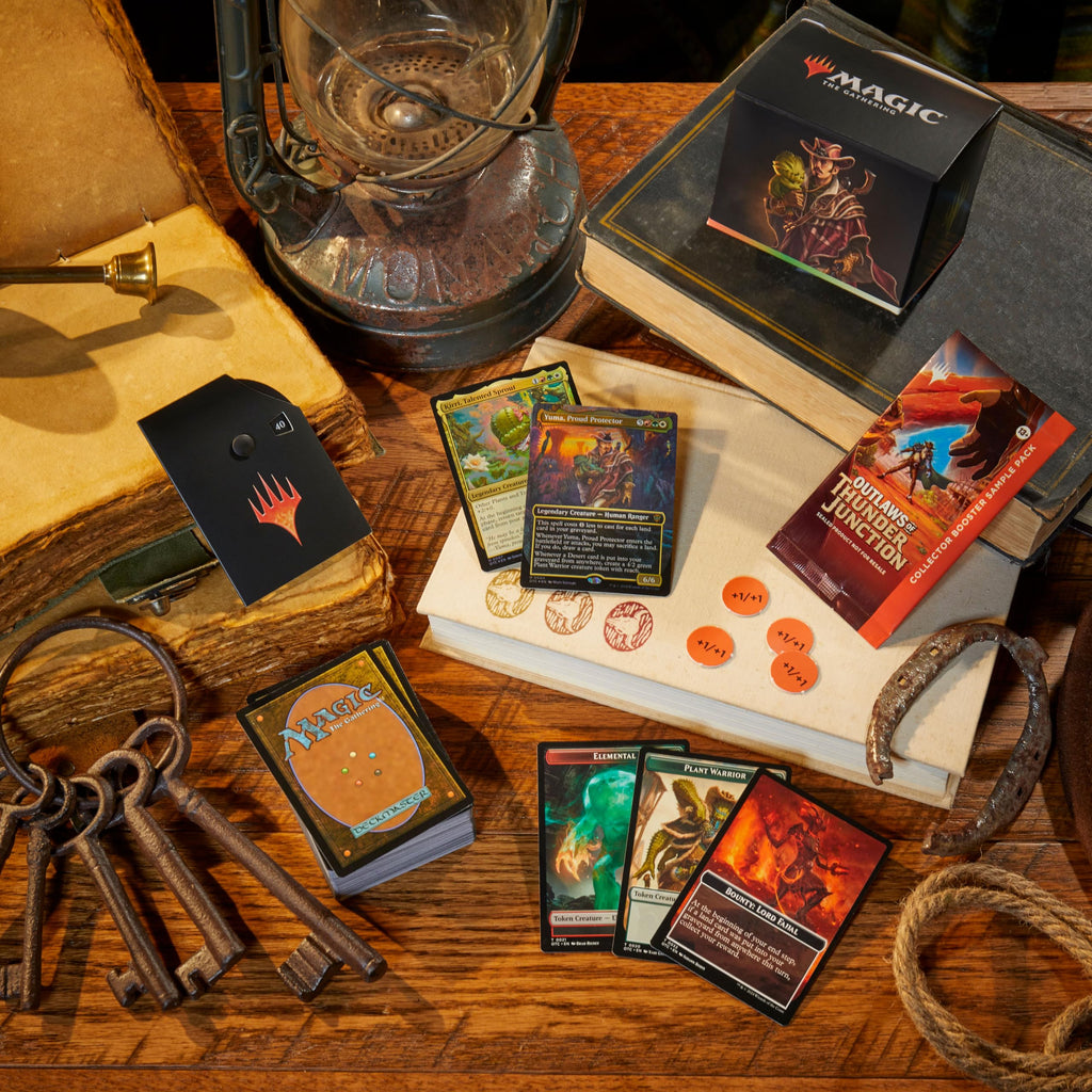 Magic: The Gathering Outlaws of Thunder Junction Commander Deck Bundle - Includes All 4 Decks (Quick Draw, Desert Bloom, Grand Larceny, and Most Wanted)