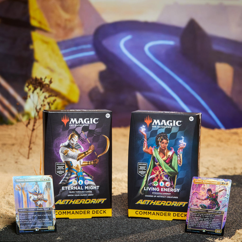 Magic The Gathering Aetherdrift Commander Deck Bundle - 2 of Each Deck (2 Living Energy + 2 Eternal Might)