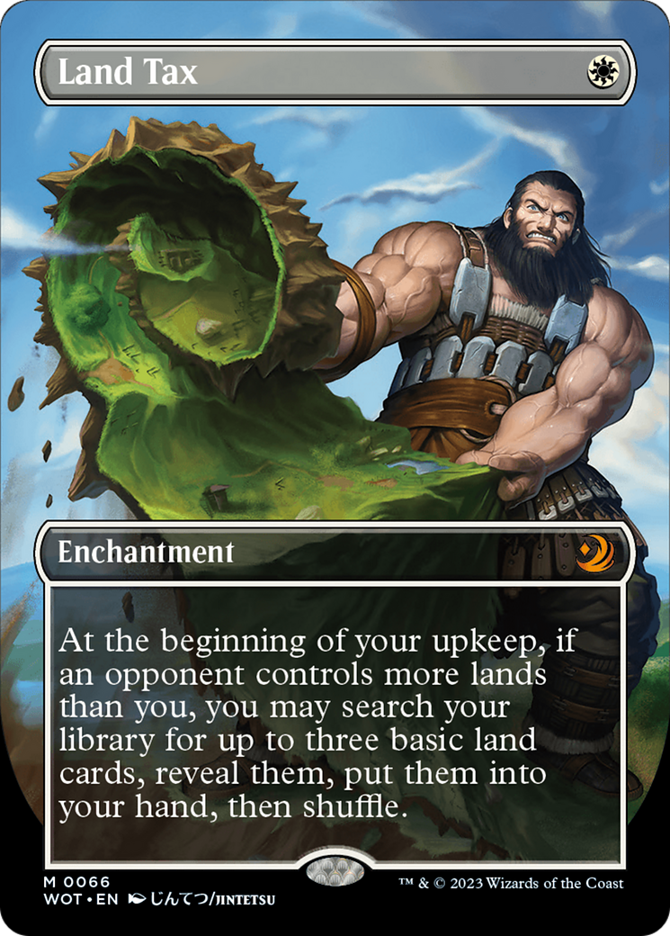 FOIL Land Tax (Anime Borderless) (WOT-066) - Wilds of Eldraine: Enchanting Tales - Magic The Gathering