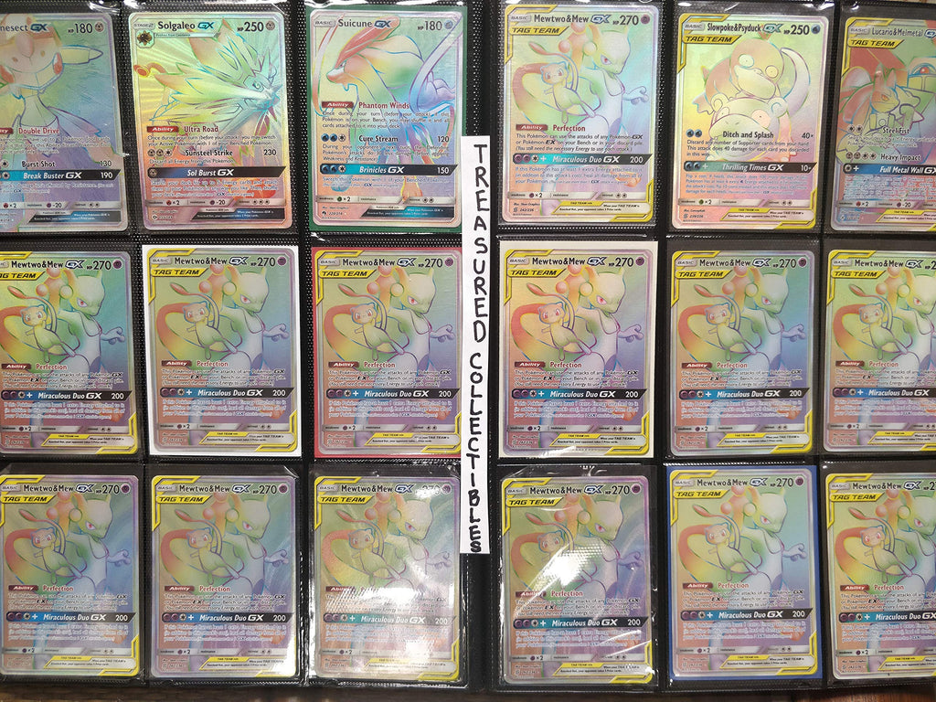 Pokemon 100+ Rainbow Rare Cards Binder Collection Includes 5 foils in Any Combination and at Least 1 of The Following Cards, EX and GX, FA, Secret Rare, Tag Team, Unified Minds