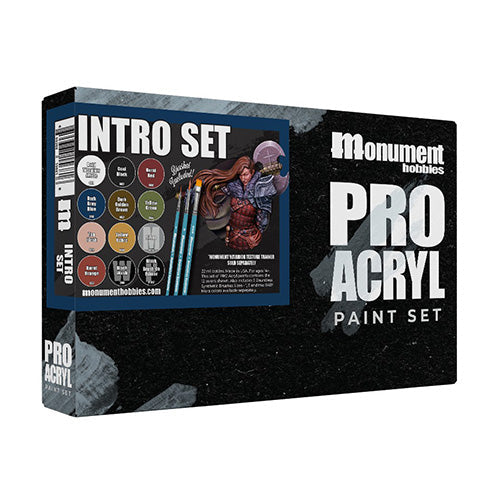 Monument Pro Acryl Intro Set - 12 Colors + 3 Synthetic Brushes