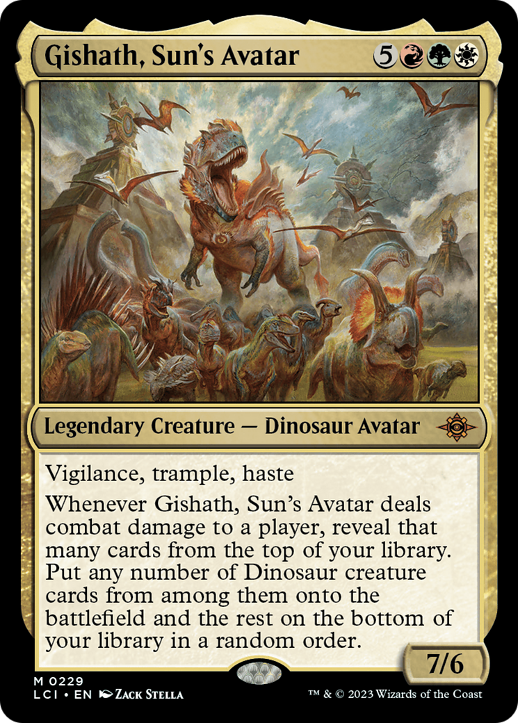 FOIL Gishath, Sun's Avatar (LCI-229) - The Lost Caverns of Ixalan - Magic The Gathering