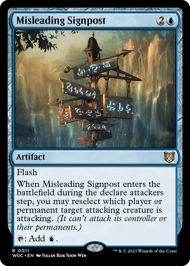Misleading Signpost (WOC-011) - Wilds of Eldraine Commander - Magic The Gathering