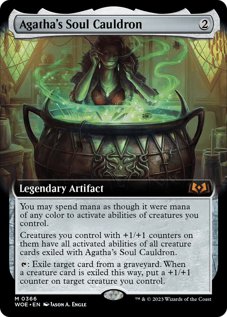 FOIL Agatha's Soul Cauldron (Extended Art) (WOE-366) - Wilds of Eldraine - Magic The Gathering