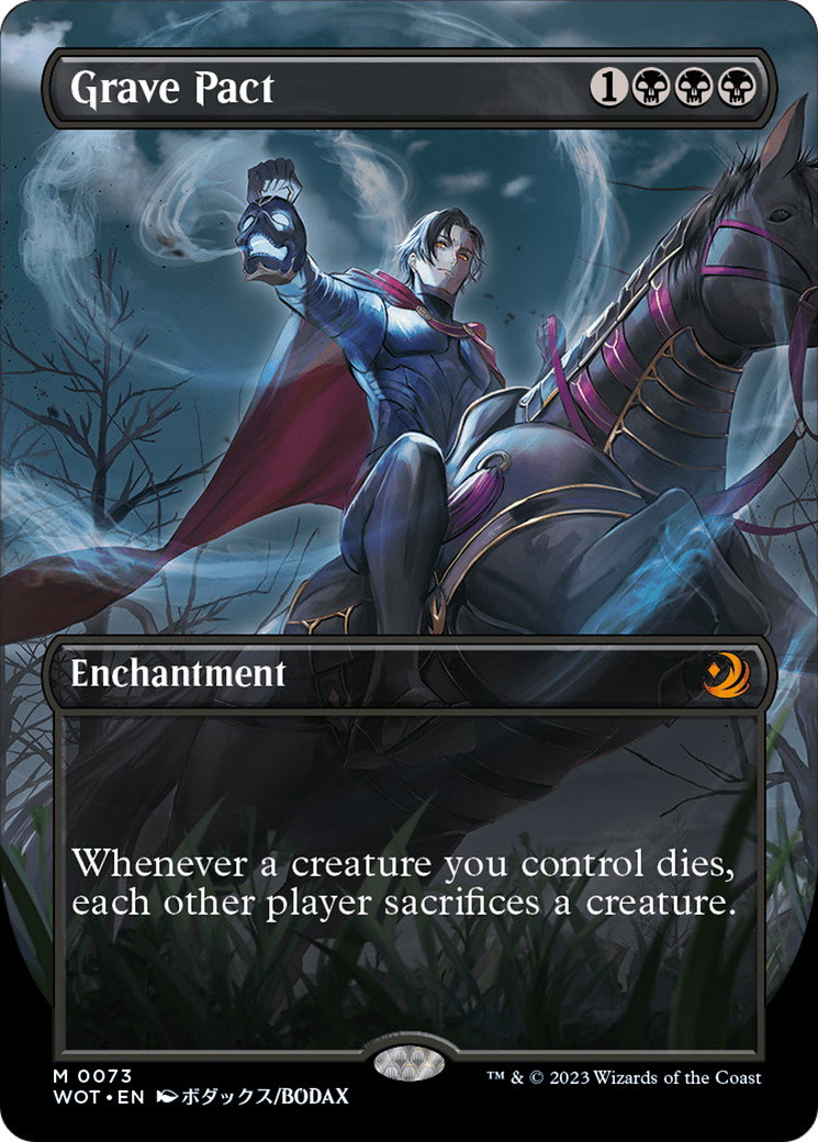 FOIL Grave Pact (Anime Borderless) (WOT-073) - Wilds of Eldraine: Enchanting Tales - Magic The Gathering