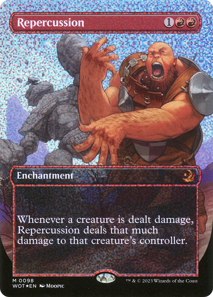 FOIL Repercussion (Anime Borderless) (Confetti Foil) (WOT-098) - Wilds of Eldraine: Enchanting Tales - Magic The Gathering