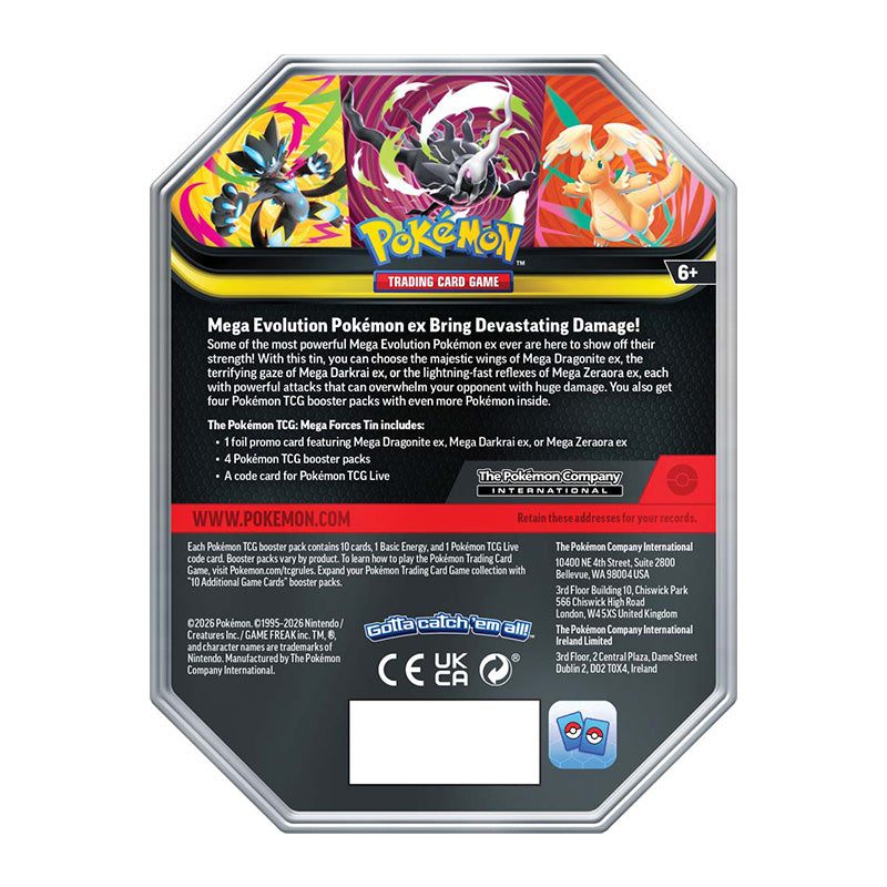 Pokemon TCG Mega Forces Tin (Set of 3)
