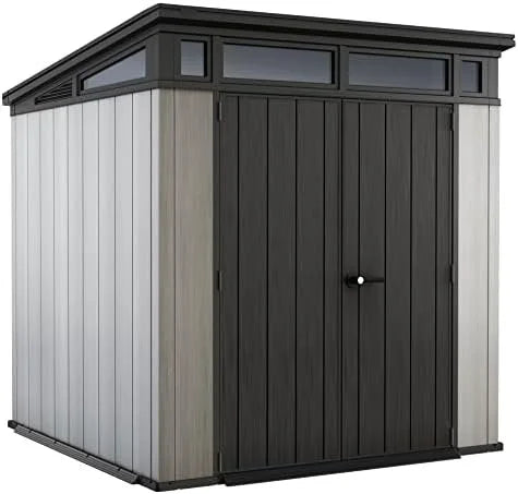 Keter Outdoor Storage Sheds, for House, Patio &amp; Yard, Plastic Resin, Artisan, 7×7 Ft, Gray